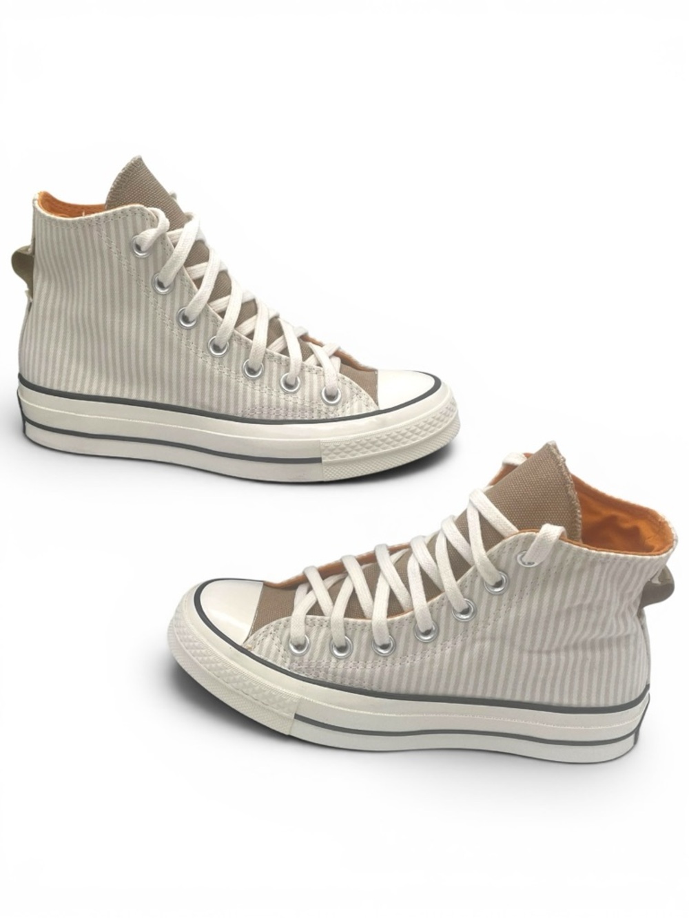 Converse Chuck Taylor High Top Cream Stripe Unisex W5.5 M3.5 EU36 - Picture 2 of 10